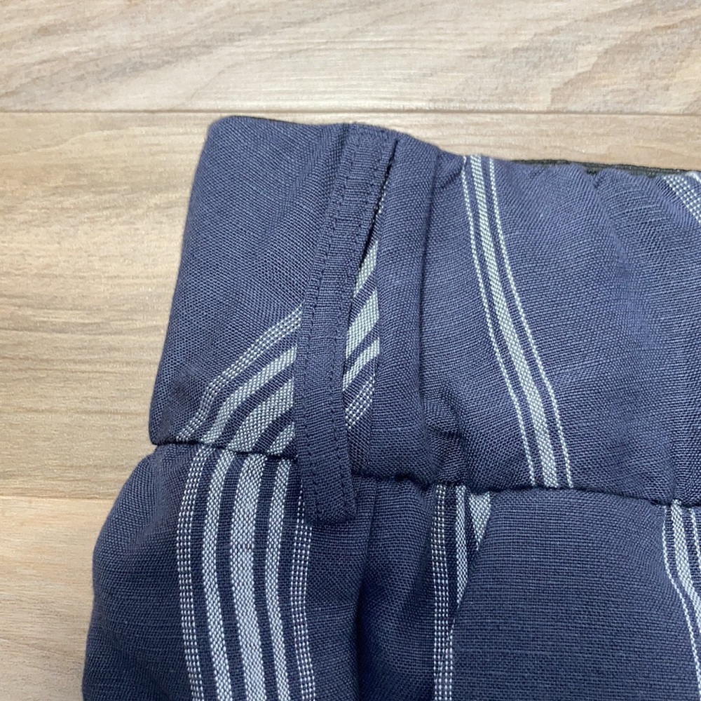 Lane Bryant the laney linen blend crop wide leg pant stripe print 26 - Picture 6 of 16